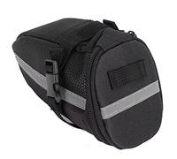 Saddle Bag Polyester Bike Seat Bags Under Seat with Reflective Strip for Cycling Tough Stylish Design Secure Webbing Fixation 1.2L Capacity for Road Mountain City Folding Bikes
