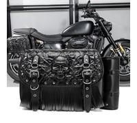Saddle Bags Motorcycles 10L Capacity, Motorcycle Tail Bag Waterproof, Motorcycle Fork Bag PU Leather, Universal Riding Luggage Accessories 1 PCS(C)
