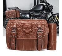 Saddle Bags Motorcycles 10L Capacity, Motorcycle Tail Bag Waterproof, Motorcycle Fork Bag PU Leather, Universal Riding Luggage Accessories 1 PCS(D)