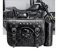 Saddle Bags Motorcycles 10L Capacity, Motorcycle Tail Bag Waterproof, Motorcycle Fork Bag PU Leather, Universal Riding Luggage Accessories 1 PCS(E)
