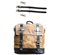 Saddle Bags Universal Motorcycle Luggage Bags Side Bags Travel Bag Waxed Canvas Helmet Bag Waterproof Saddlebag Luggage Rack Bag Tool Placement Bag(E)