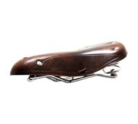 Saddle Bike Seat Saddle Sprung Metal Base Chrome Rails Shock Absorbing Comfort Cushion Suitable for city commuting road weekend daily transit, Brown, 28 18 10