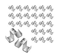Saddle Clips for Grating, 25-Piece Galvanized Carbon Steel Grating Saddle Clips, Weather Proof Fixing Clamp for Architects Engineers Industrial Flooring Walkways Drainage Systems