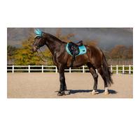 LeMieux Close Contact Loire Classic Square Saddle Pad - Saddle Pads for Horses - Equestrian Riding Equipment and Accessories (Azure - Large)
