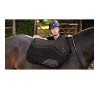 LeMieux Show Jumping X-Grip Silicone EuroJump Square Saddle Pad - Saddle Pads for Horses - Equestrian Riding Equipment and Accessories - (Black - Large)