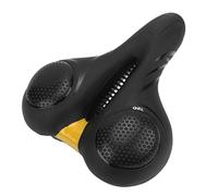 Saddle Pad Saddle Wide Breathable Perforated Shock Absorption Easy Installation Saddle Soft Comfortable Sitting (Black Yellow)