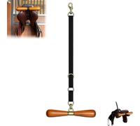 Saddle-Shaped T-Taped Hanger, Portable Hanging Saddle Rack, T-Taped Saddles Storage Hanger Horse Tack Storage for Stable Trailer Barn Horse Show Travel Tack Storage (Black)