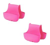 Saddle Silicone Sink Caddy Sponge Soap Scrubbers Holder Brush Basket Organizer Storage for Kitchen (Blue, Green, Rose Red) BestWayDigital (Rose Red)