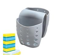 Saddle Sink Organizer - 12.3x10.5x9cm Flexible Sponge Holder Drain Basket Mesh Design, Card Slot Drying Rack Kitchen Tool | Perfect for Double Sink Cleaning Storage Food Catcher Home Utility