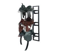 Saddle Stand and Wall Mount Rack for Horse Tack Storage, Heavy Duty Holder for Pads and Accessories