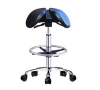 Saddle Stool Chair with Pedals, Adjustable Rolling Swivel Salon Stool, for Dental Lab Salon Massage Studio