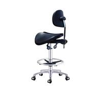 Saddle Stool Chairs Backrest Swivel Chair with Two Tilting Option Split Seat Style Saddle Chair, Hospital, Pharmacy, Medical, Beauty(A2,54~74CM)