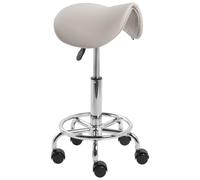 Saddle Stool DUMONT Faux Leather Taupe