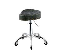 Saddle stool, swivel saddle chair made of thickened PU leather, height adjustable, for salon, spa, home massage, office (color 2)