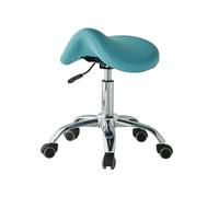 Saddle stool, swivel salon stool with wheels, thick, wide saddle cushion, for salon, spa, home massage, office (color 3)