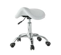 Saddle Stool with Silent Wheels, 360° Swivel & Height Adjustable Ergonomic Chair for Beauty Salon, Office & Home Use