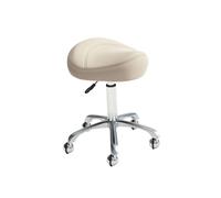 Saddle Stool with Wheels, Height Adjustable, Thick Wide Cushion, Ideal for Kitchen, Office, Salon, and Massage Therapy
