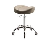 Saddle Stool with Wheels Rolling Stool Heavy Duty 300LBS Adjustable Height 40-58CM Thick Cushion for Tattoo Lab Massage Salon Spa Drafting Nail Teach(Beige)