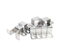 Saddle Strap clamp 1/2/5pcs 304 Stainless Steel Thickened Square Rectangular M-Shaped Horseback Pipe Saddle Clamp Buckle Throat Hoop Dia10-Dia80(Dia10x10(5pcs))