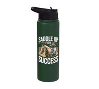 Saddle Up for Success Horse Cowboy Stainless Steel Insulated Water Bottle