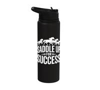 Saddle Up for Success Horse Riding Adventure Stainless Steel Insulated Water Bottle