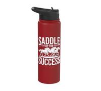 Saddle Up for Success Horse Riding Ambition Stainless Steel Insulated Water Bottle