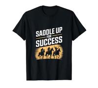 Saddle Up for Success Horse Trainer Value Graphic T-Shirt, Men, Black, S