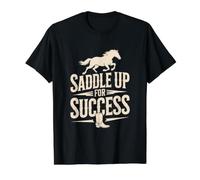 Saddle Up for Success Horse Training Value Graphic T-Shirt, Men, Black, L