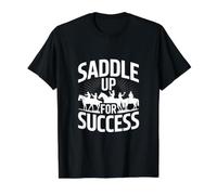 Saddle Up for Success Inspirational Riders Value Graphic T-Shirt, Men, Black, XL