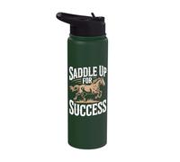 Saddle Up for Success Motivational Inspiration Stainless Steel Insulated Water Bottle