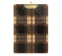 Saddlebrown Buffalo Plaid Check Tartan Scotland Hanging Storage Box Organizer Waterproof For Homework Pediatric Size 9 x 12