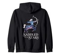 Saddled By The Stars Sagittarius Centaur Archer Design Zip Hoodie