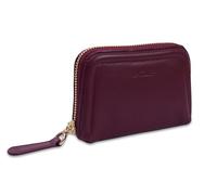 SADDLER Annabelle Genuine Leather Coin Purse for Women - RFID Blocking Small Wallet with 2 Sections and Zip Pocket - Handcrafted Slim Card Holder & Money Pouch - Gift Boxed - Bordeaux Finish
