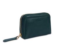 SADDLER Annabelle Real Leather Zip Top 2 Section RFID Coin & Card Purse - Gift Boxed - Green