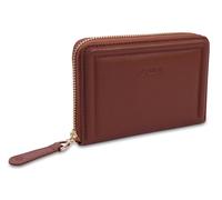 SADDLER Annie Real Leather 14cm Zipped RFID Blocking Clutch Purse Wallet for Women - Slim Bifold Bag with 2 Zippered Sections, Coin Pocket, Card Holder Organiser and Luxury Gift Box - Classic Tan