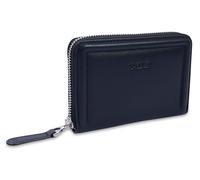 SADDLER Annie Real Leather 14cm Zipped RFID Blocking Clutch Purse Wallet for Women - Slim Bifold Bag with 2 Zippered Sections, Coin Pocket, Card Holder Organiser and Luxury Gift Box - Black
