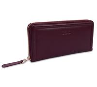 SADDLER Beatrice Real Leather 19cm 2 Section Zipped RFID Purse Wallet for Women, Large Continental Travel Clutch with Multiple Card Slots and Coin Pocket, Elegant Organiser Gift Boxed - Bordeaux