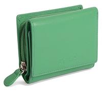 SADDLER "Carla Purse - RFID Protected Real Leather Compact Trifold Wallet with 5 Card Slots, ID Window & Rear Zip Coin Pocket - Gift-Boxed