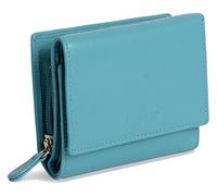 SADDLER "Carla Purse - RFID Protected Real Leather Compact Trifold Wallet with 5 Card Slots, ID Window & Rear Zip Coin Pocket - Gift-Boxed