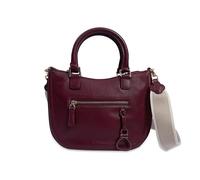 SADDLER Chloe Ladies Real Leather Handbag - Premium Twin-Handle Tote with Detachable Crossbody Strap, Elegant Shoulder Bag for Women, Multiple Pockets, Zip-Top Closure and Dust Bag - Bordeaux