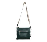 SADDLER Ellen Real Leather 3-Section Zip-Top Multi-Pocket Crossbody bag (GREEN) Floral Keepsake Dust Bag