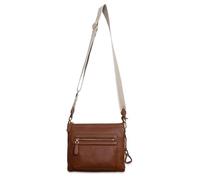 SADDLER Ellen Real Leather 3-Section Zip-Top Multi-Pocket Crossbody bag (TAN) Floral Keepsake Dust Bag