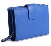 SADDLER "Emily Purse - RFID Protected Real Leather Compact Wallet with 10 Card Slots, ID Window, Extra Storage Wing & Rear Zip Coin Pocket - Everyday Purse for Women - Gift Boxed
