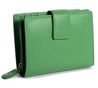 SADDLER "Emily Purse - RFID Protected Real Leather Compact Wallet with 10 Card Slots, ID Window, Extra Storage Wing & Rear Zip Coin Pocket - Everyday Purse for Women - Gift Boxed