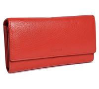 SADDLER Grace Large Leather Purse RFID Wallet with 7 Card Slots, Red