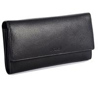 SADDLER Grace Large Real Leather Purse for Women - RFID Protected, Black