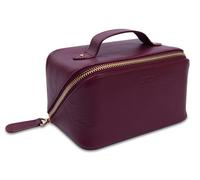 SADDLER Harriet Leather Vanity Box Case - Makeup Organiser, Bordeaux