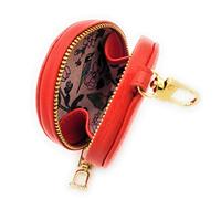 SADDLER Ivy Real Leather Mini Coin Purse for Women - Genuine Leather Small Pouch with Zip Top and Dog Clip - RFID Blocking Card Holder and Wallet Organiser - Red Finish - Gift Boxed Included