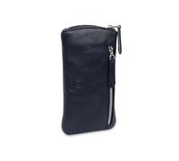 SADDLER Mabel Real Leather Zip Top Glasses Case for Women - Slim Spectacle Sleeve & Sunglasses Pouch with RFID Blocking Card Holder and Zipper Pocket - Premium Leather Gift for Her - Black