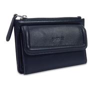 SADDLER Marion Women's Real Leather Trifold RFID Blocking Card Wallet with Zipped Coin Purse, Compact Small Designer Bag for Ladies, Stylish Organiser for Cash and Cards, Gift Boxed - Black